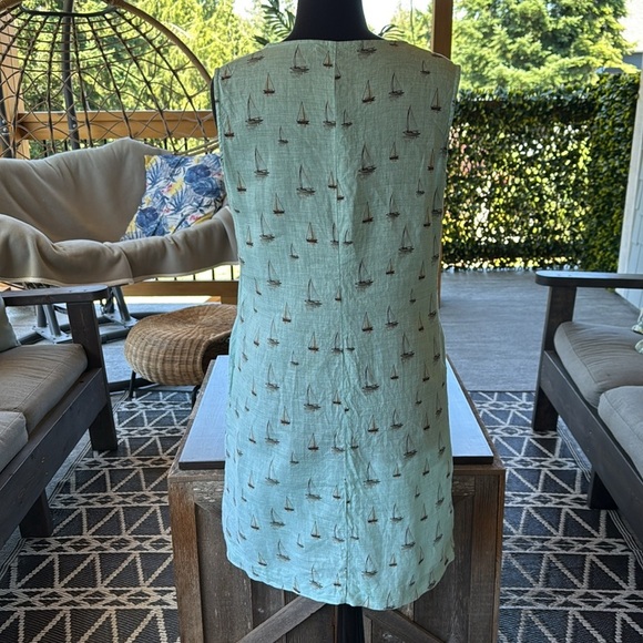 Cut•Loose | Sailboats Linen A- Line Shift Dress - Picture 6 of 8